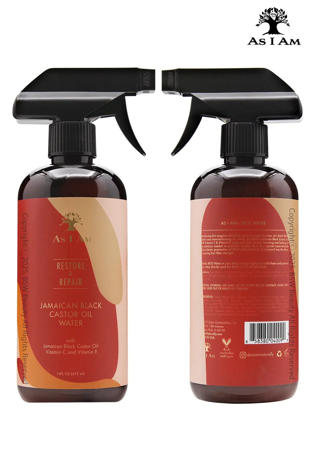 AS I AM RESTORE & REPAIR JAMAICAN BLACK CASTOR OIL WATER 16oz - BSW BEAUTY CANADA