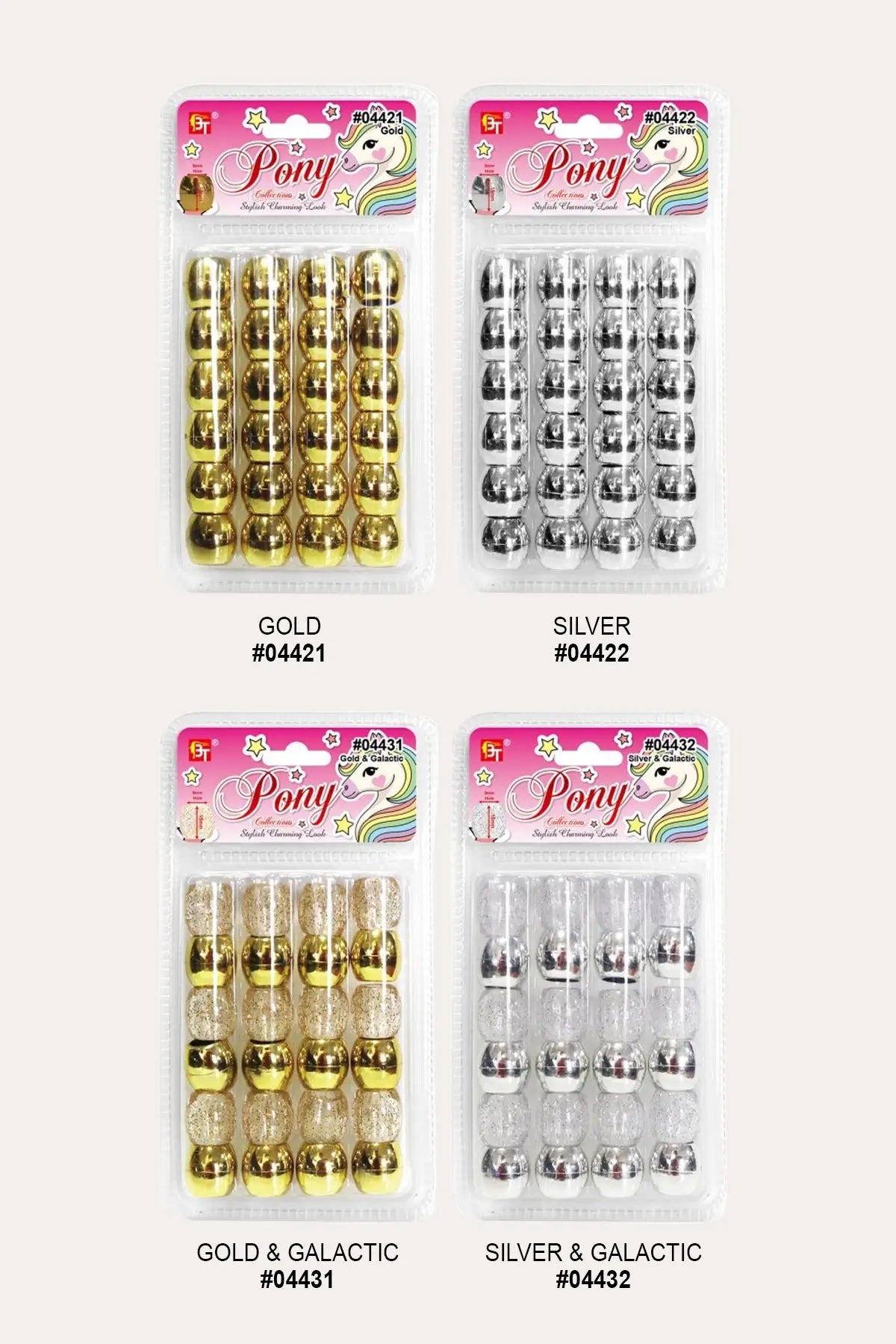 BEAUTY TOWN METALIC JUMBO ROUND BEADS BEAUTY TOWN
