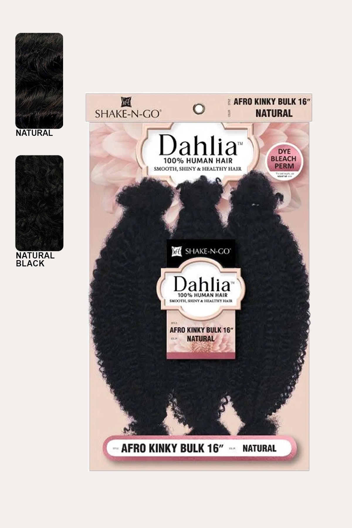 SHAKE N GO DAHLIA 100% HUMAN HAIR BRAID - AFRO KINKY BULK 16 - BSW BEAUTY CANADA
