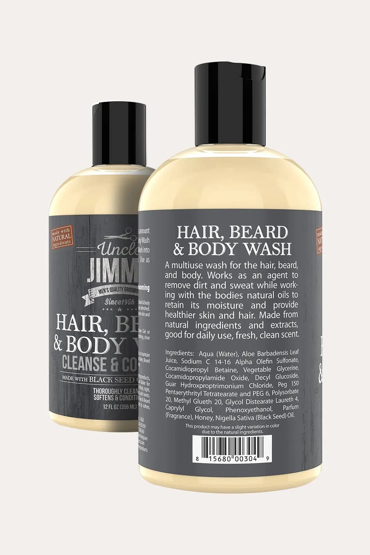 UNCLE JIMMY HAIR,BEARD & BODY WASH 12oz
