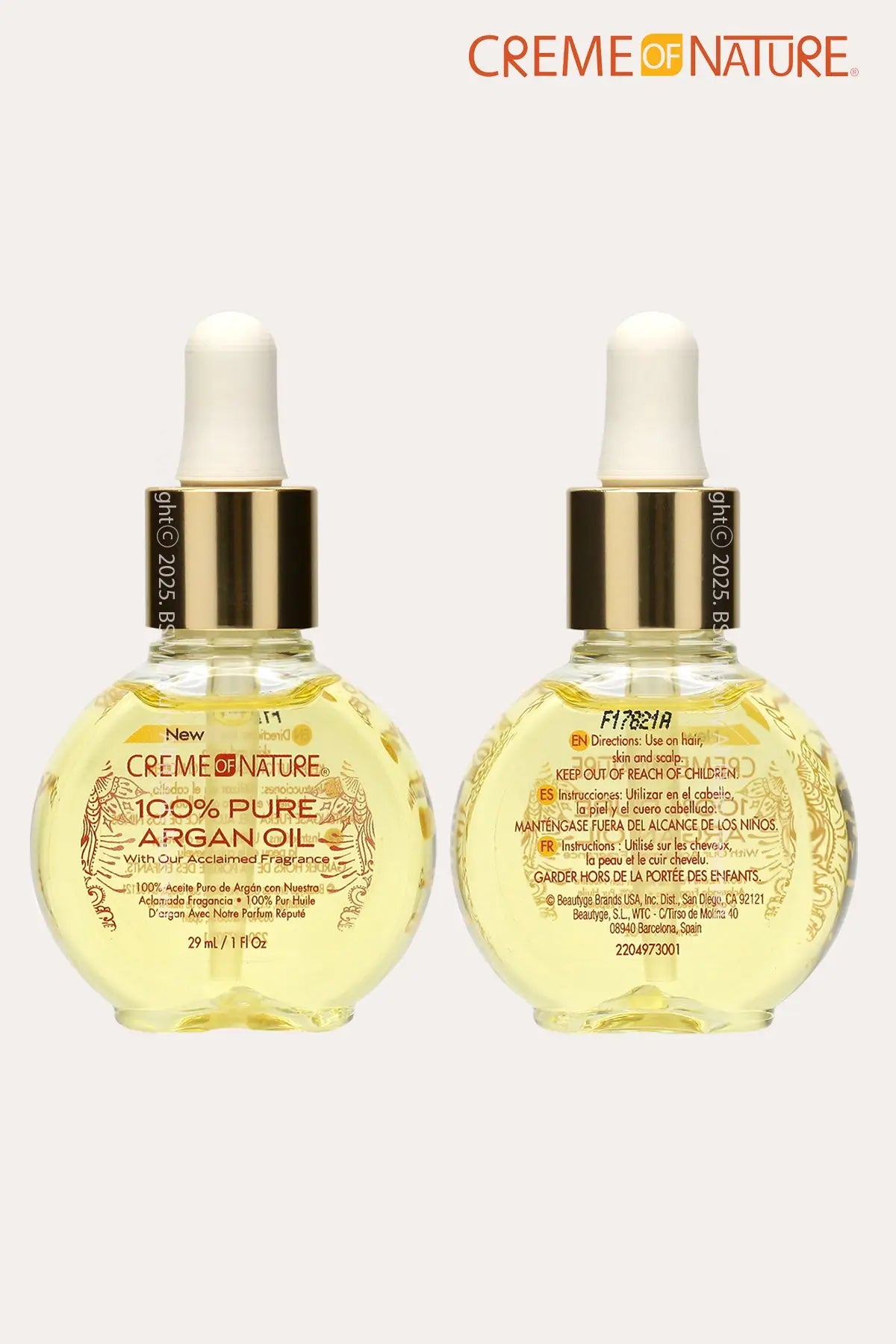 CREAM OF NATURE ARGAN OIL 100% PURE ARGAN OIL FROM MOROCCO 1oz - BSW BEAUTY CANADA