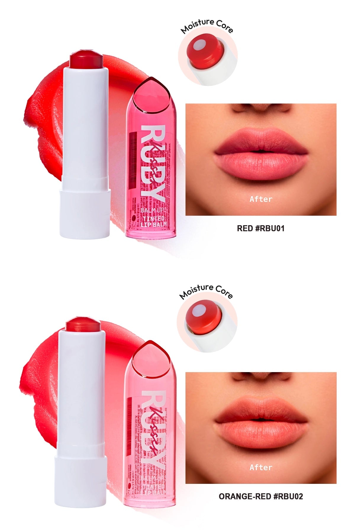 RUBY KISSES MOISTURE CORE TINTED LIP BALM RUBY KISS BY KISS