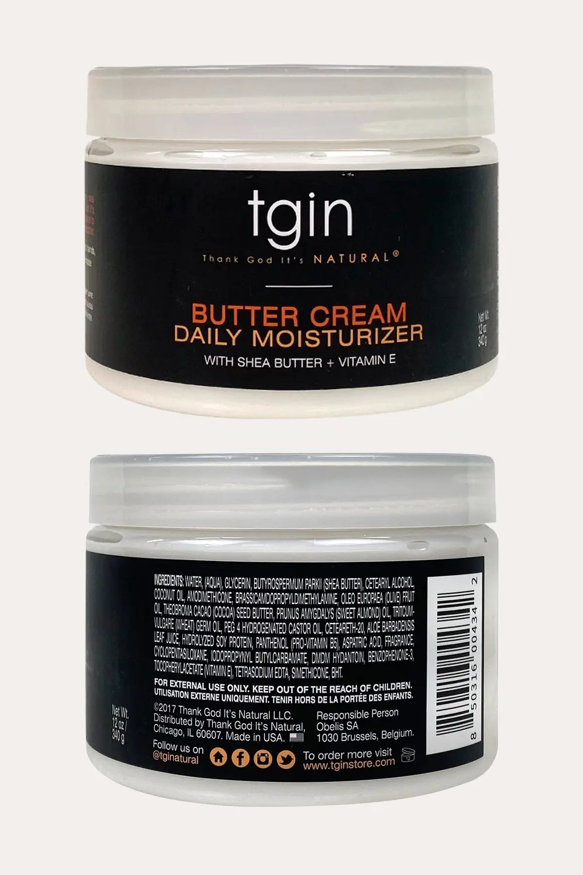 TGIN BUTTER CREAM DAILY MOISTURIZER WITH SHEA BUTTER + VITAMIN E 12oz - BSW BEAUTY CANADA