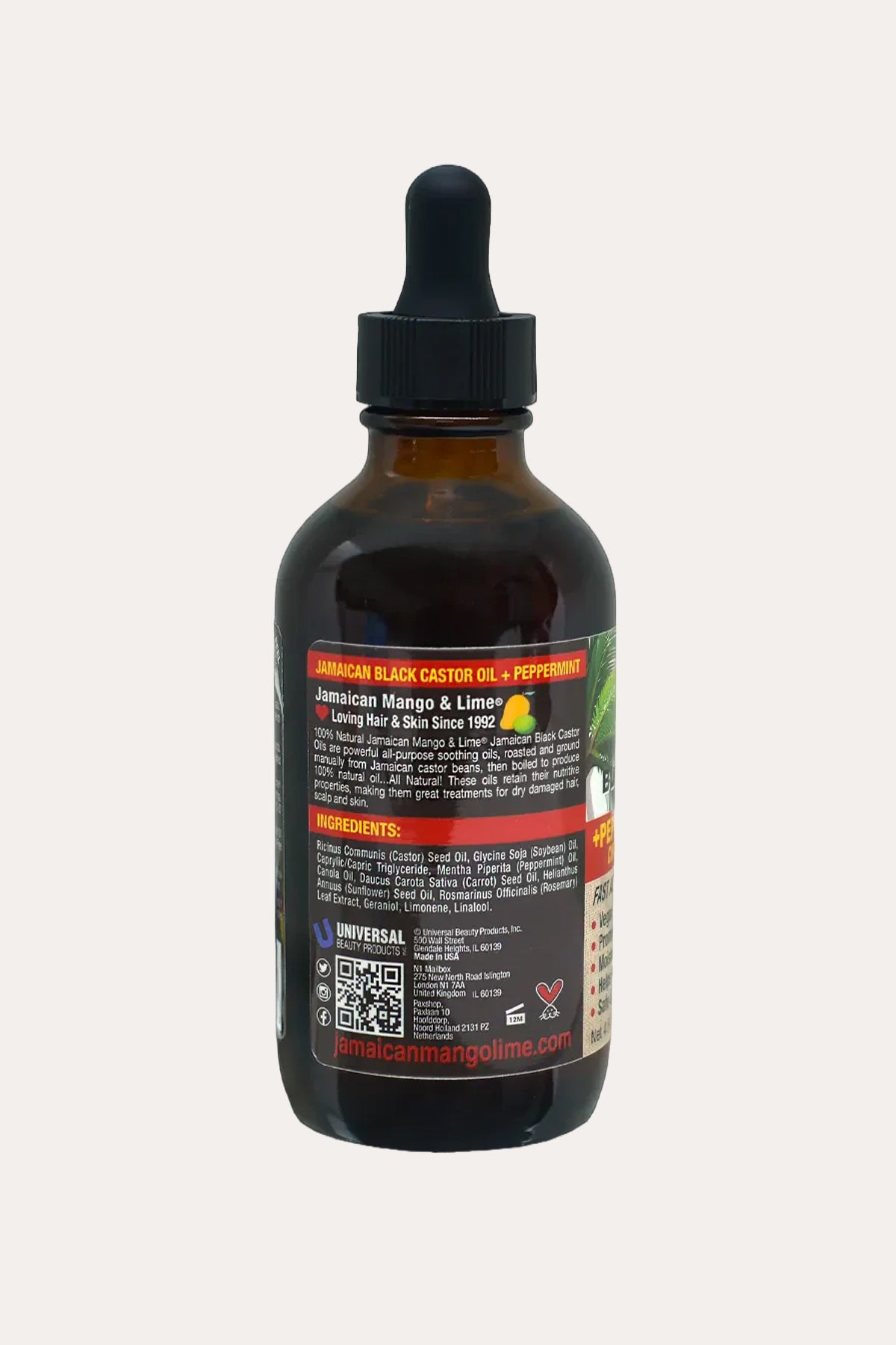 JAMAICAN MANGO & LIME BLACK CASTOR OIL - PEPPERMINT