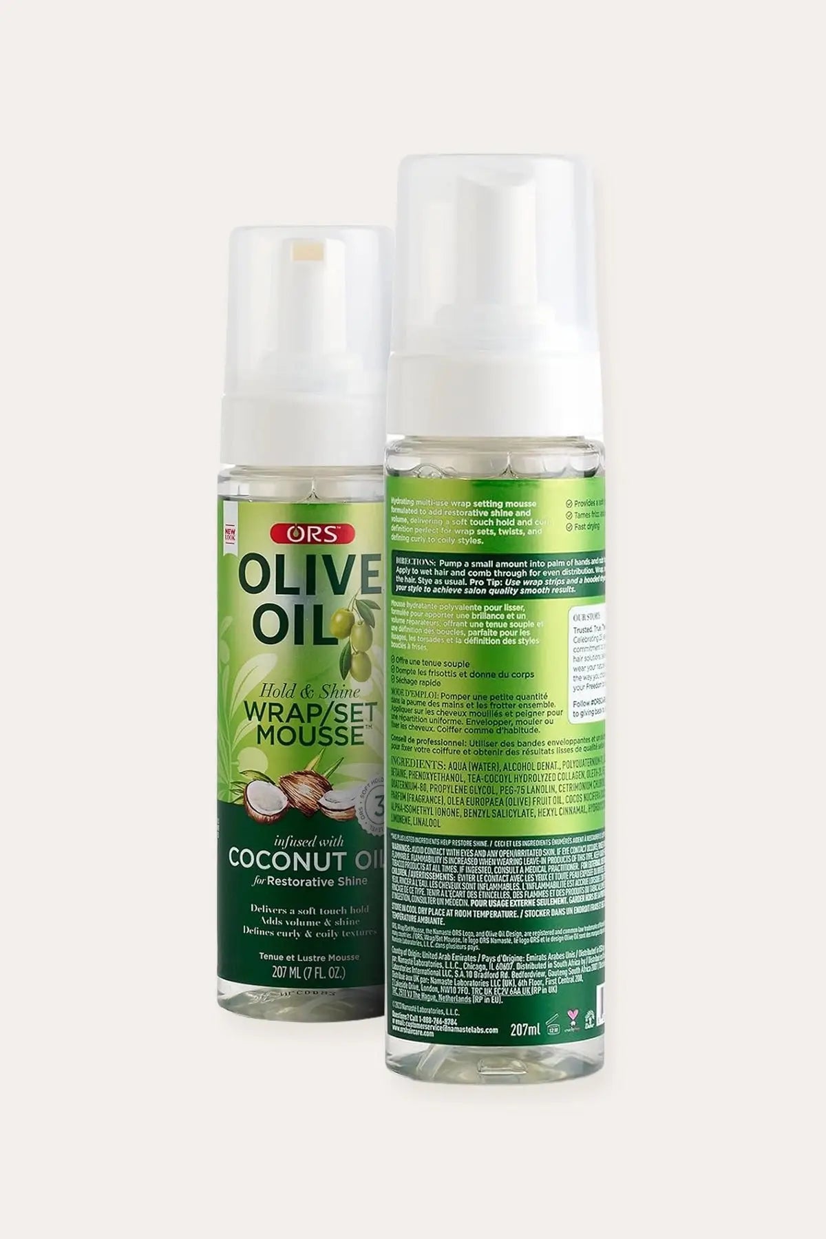 ORS OLIVE OIL HOLD & SHINE WRAP SET MOUSSE 7oz ORS