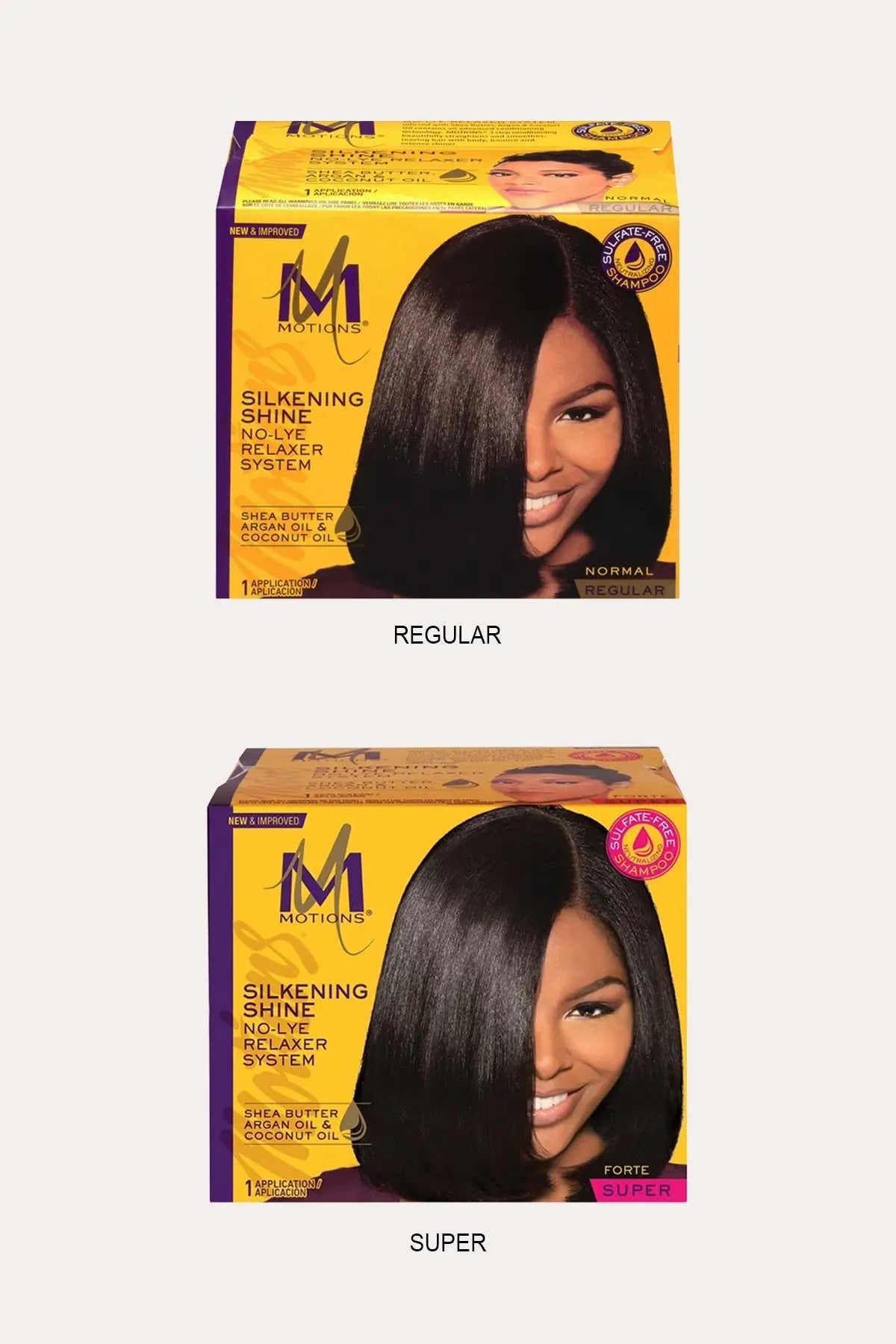 MOTIONS SILKENING SHINE NO-LYE RELAXER SYSTEM BOX MOTIONS
