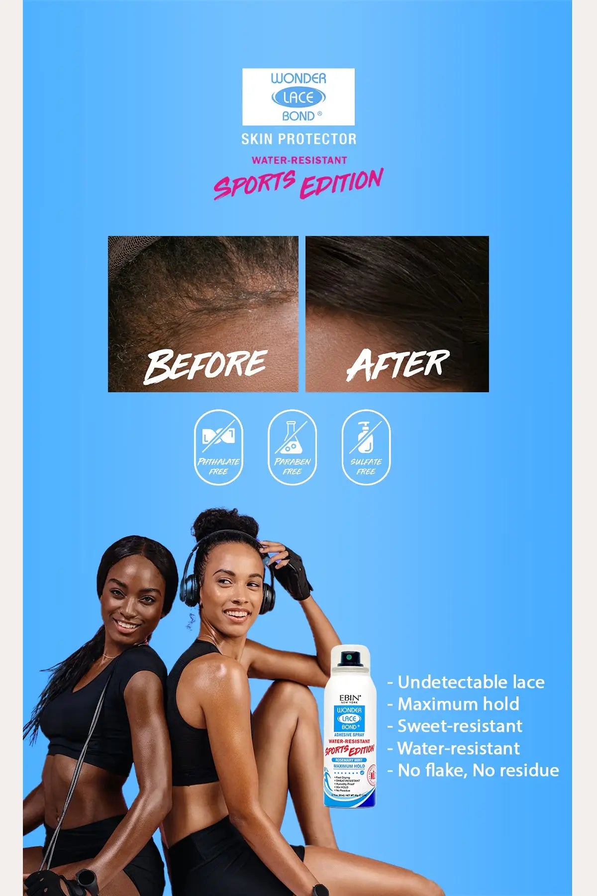 EBIN WONDER LACE BOND SPORTS EDITION ADHESIVE SPRAY - BSW BEAUTY CANADA