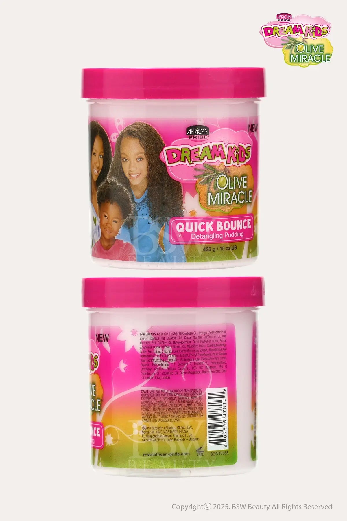 AFRICAN PRIDE DREAM KIDS OLIVE MIRACLE QUICK BOUNCE DETANGLING PUDDING 15oz - BSW BEAUTY CANADA