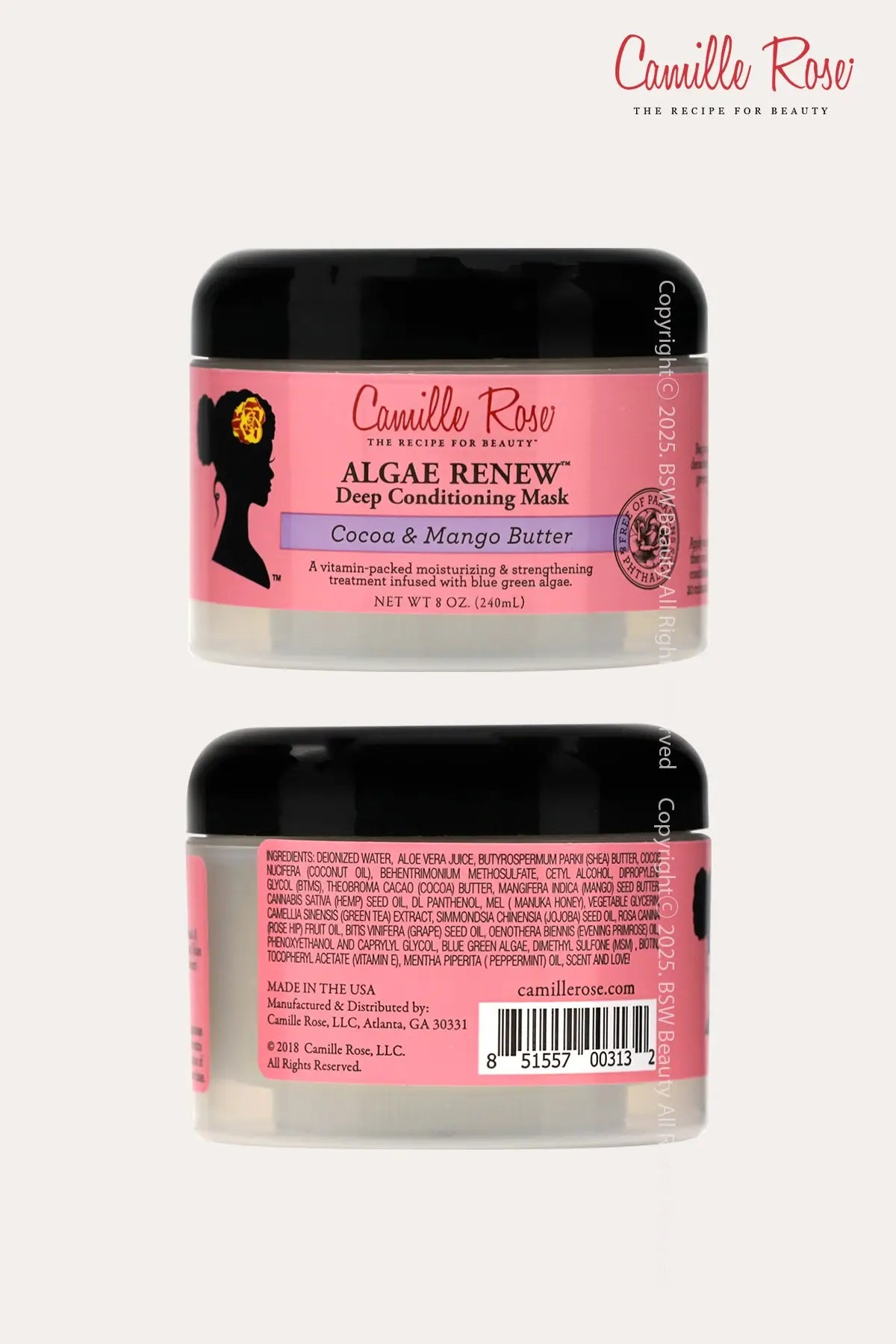 CAMILLE ROSE ALGAE RENEW DEEP CONDITIONER COCOA & MANGO BUTTER 8oz - BSW BEAUTY CANADA