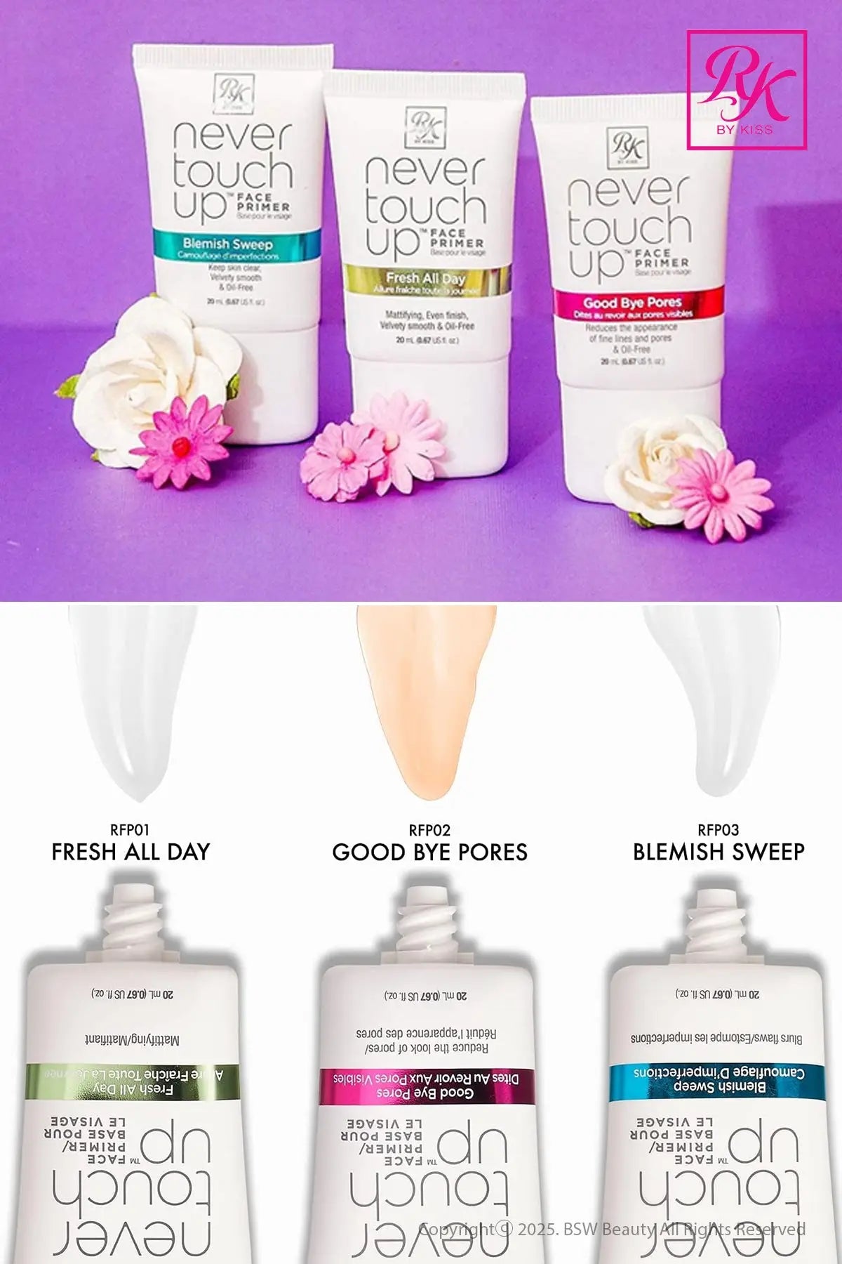 RUBY KISS BY KISS NEVER TOUCH UP FACE PRIMER - BSW BEAUTY CANADA