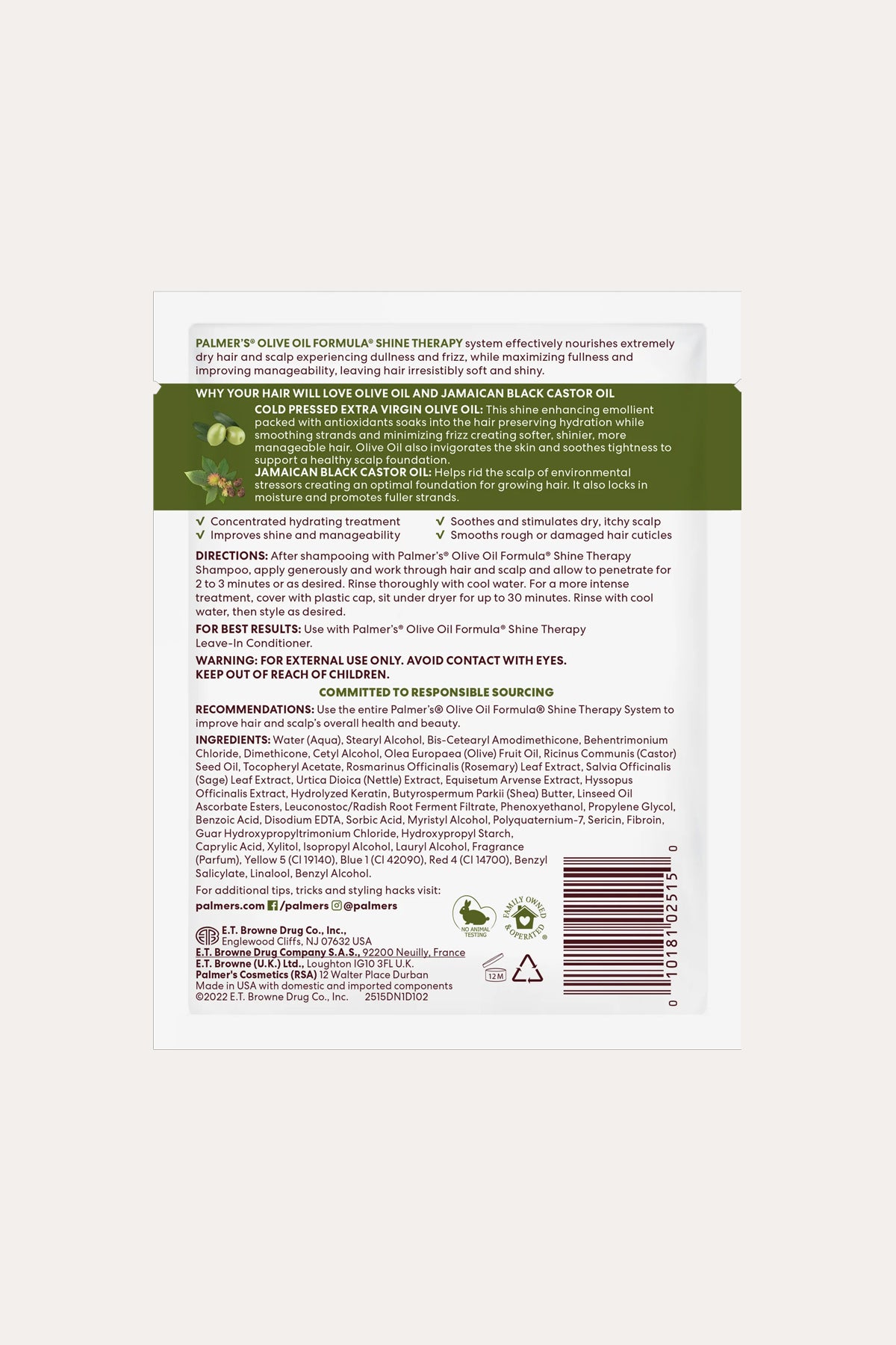 PALMER'S OLIVE OIL DEEP CONDITIONING PACK 2.1oz