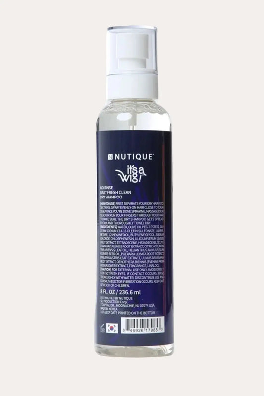 NUTIQUE NO RINSE DAILY FRESH CLEAN DRY SHAMPOO 8oz | Wig & Braid Refresher NUTIQUE