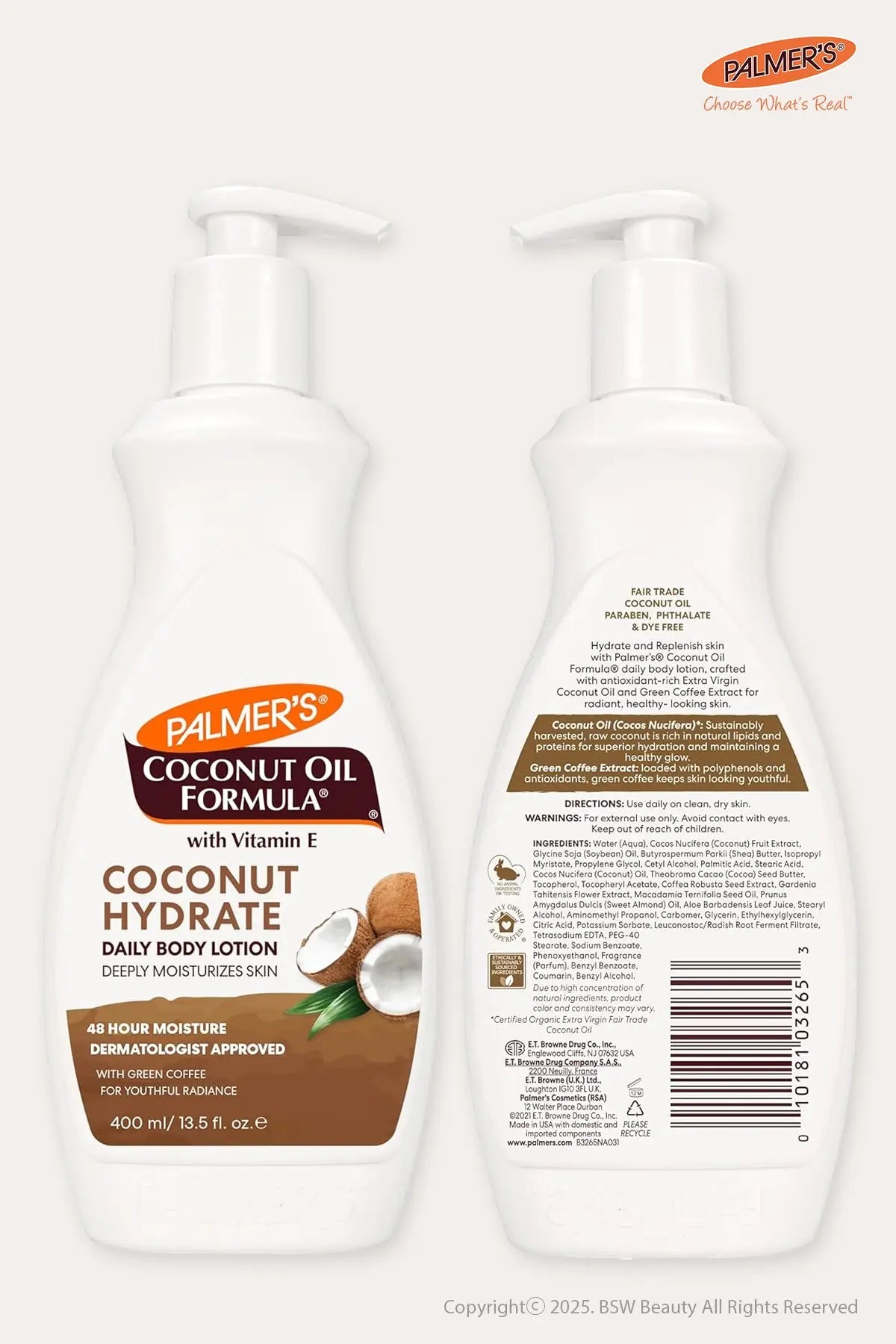 PALMER'S COCONUT OIL FORMULA COCONUT BODY LOTION - 3 SIZES - BSW BEAUTY CANADA