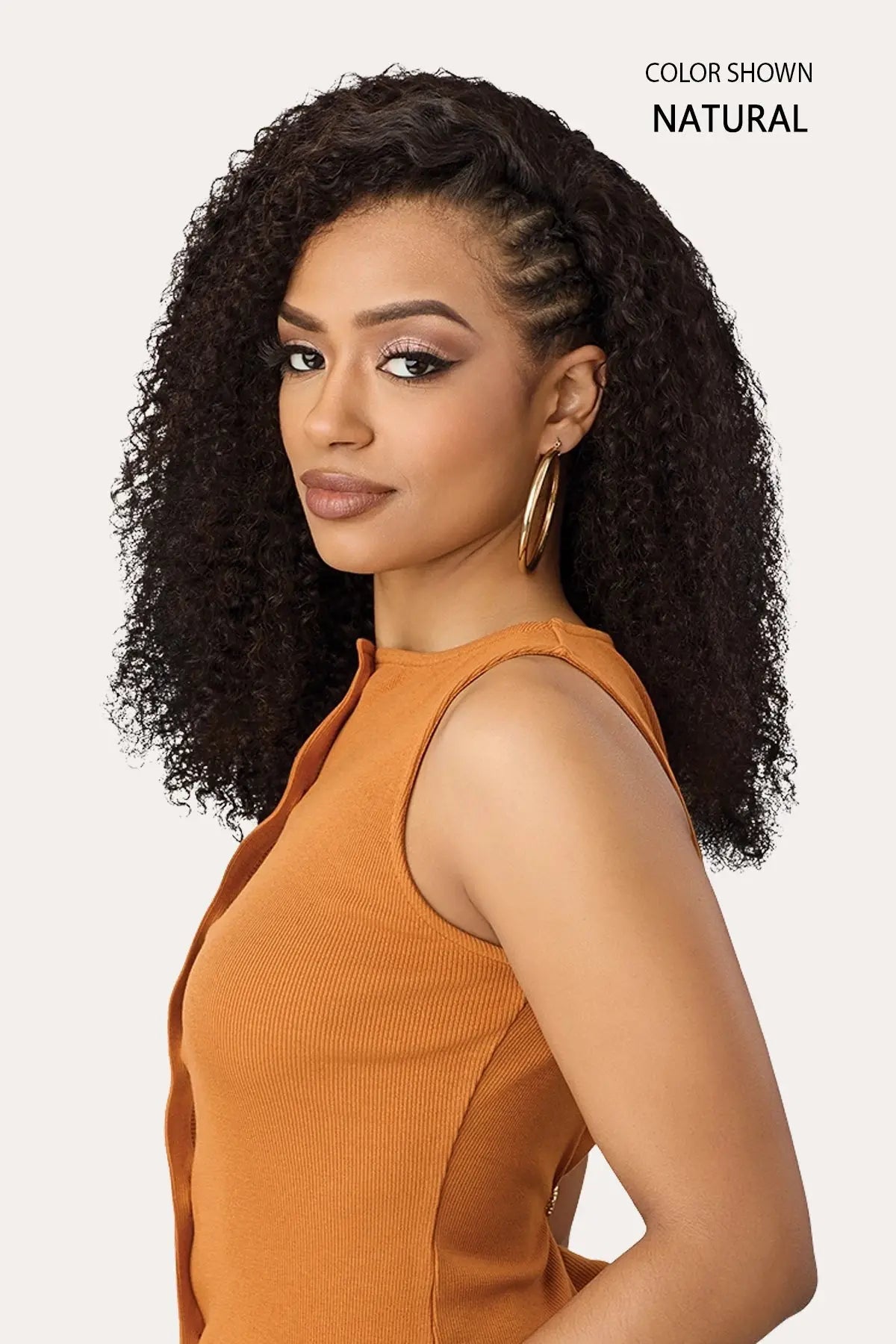OUTRE EVERROOT UNPROCESSED HUMAN HAIR HALF WIG - HH DEEP CURL 18" OUTRE