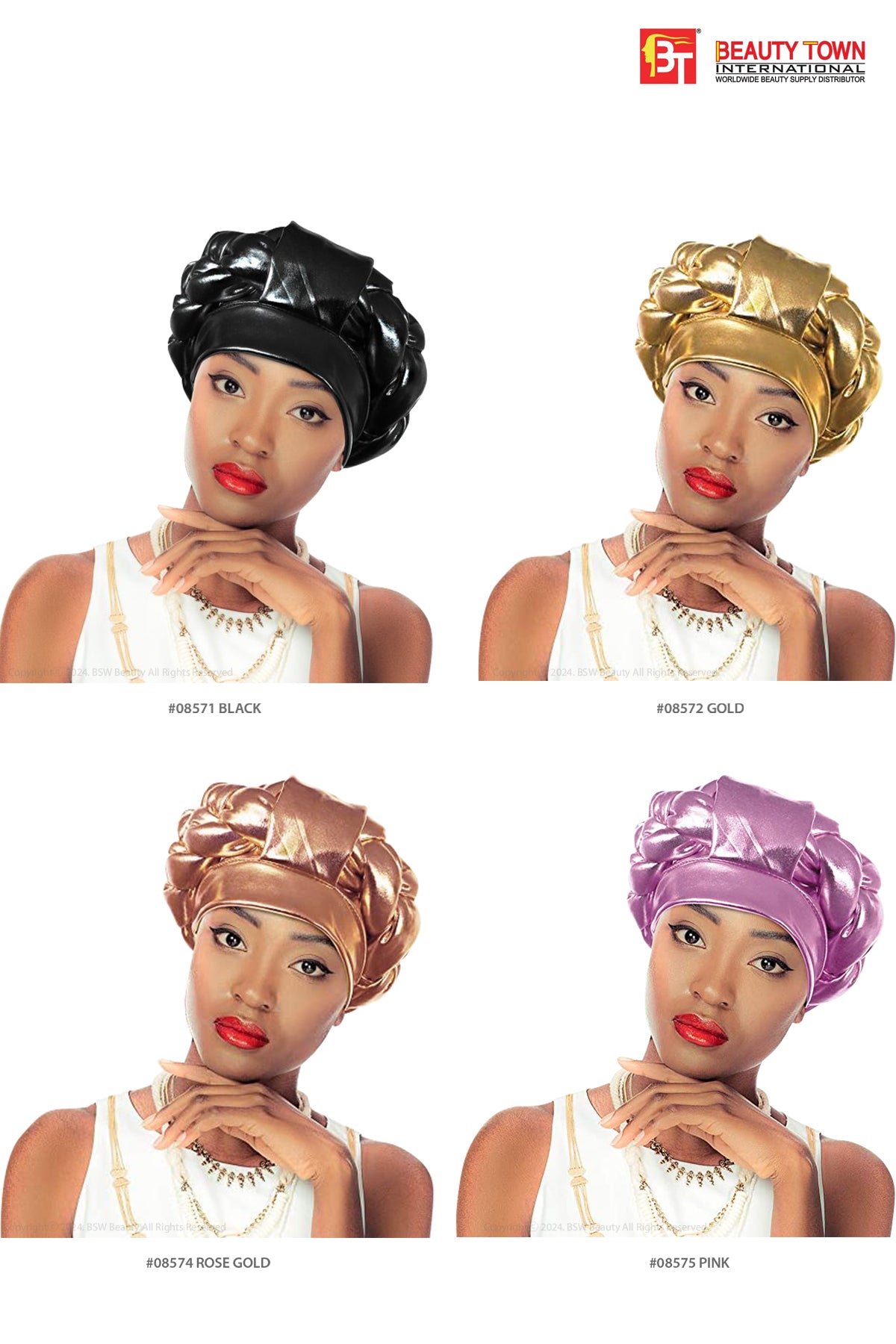 BEAUTY TOWN SATIN ASO OKE AUTO GELE HEADTIE - BSW BEAUTY CANADA
