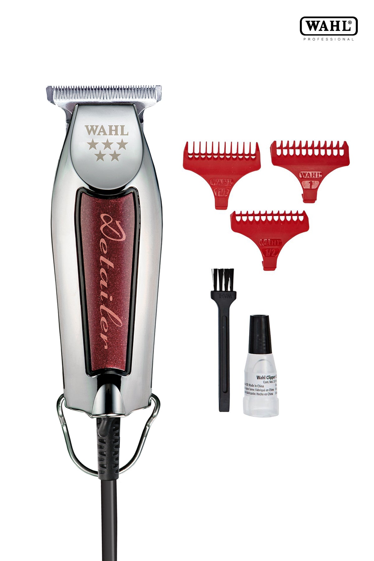 WAHL PROFESSIONAL CORDED DETAILER - SILVER/RED - BSW BEAUTY CANADA