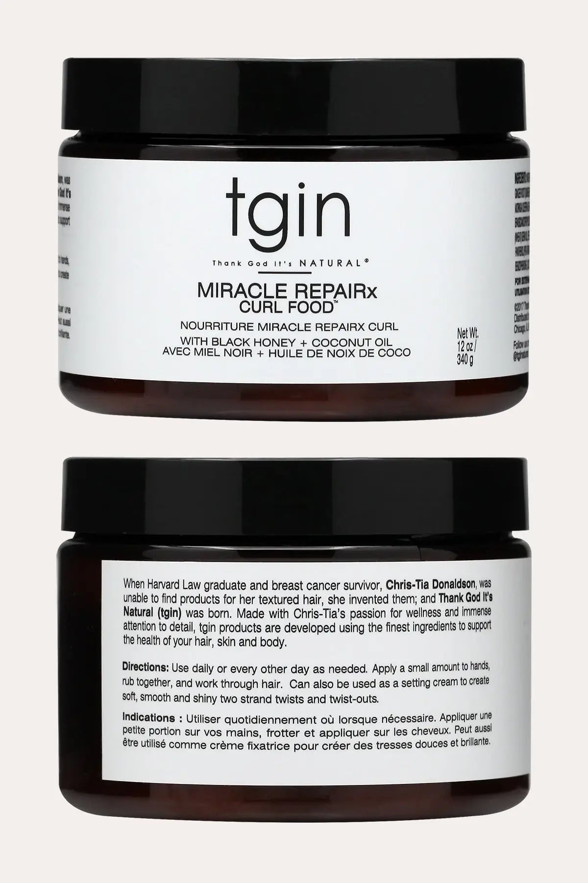TGIN MIRACLE REPAIRX CURL FOOD DAILY MOISTURIZER 12oz - BSW BEAUTY CANADA