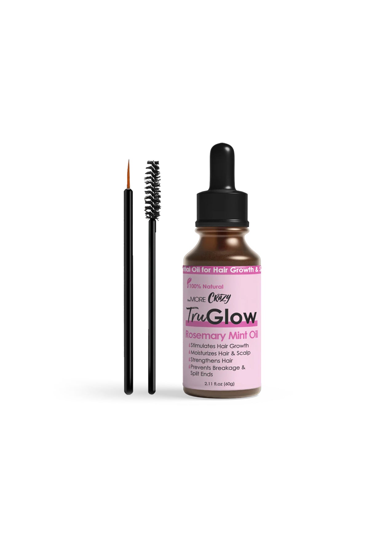 THE MORE CRAZY TRU GLOW - ROSEMARY MINT OIL 2oz - BSW BEAUTY CANADA