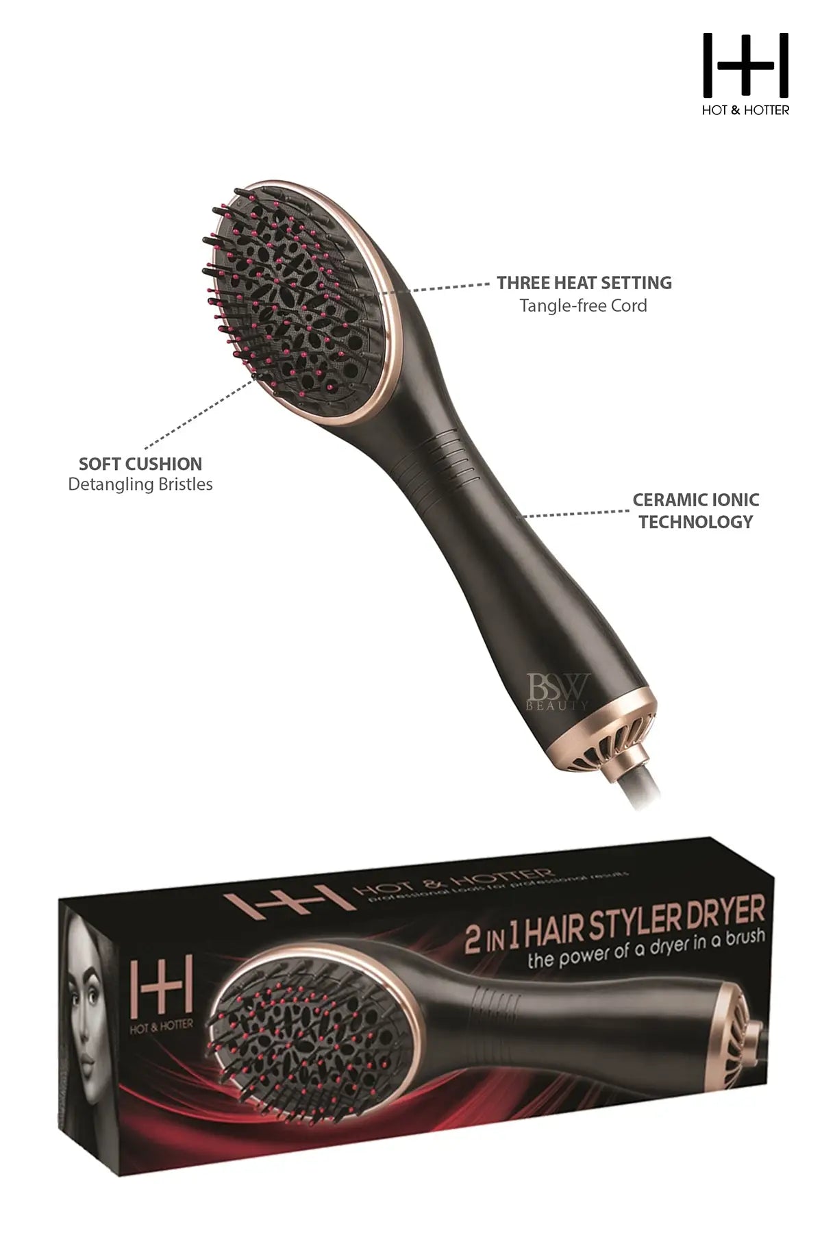 H&H 2 IN 1 HAIR STYLER DRYER ANN5906 - BSW BEAUTY CANADA