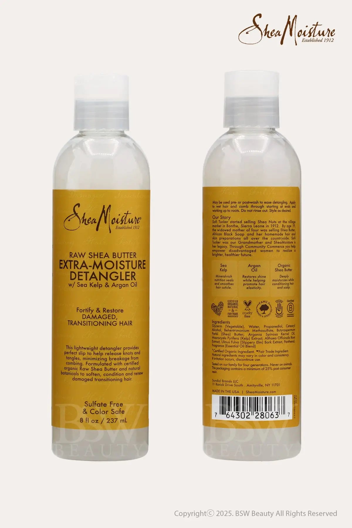 SHEA MOISTURE RAW SHEA BUTTER EXTRA-MOISTURE DETANGLER 8oz - BSW BEAUTY CANADA