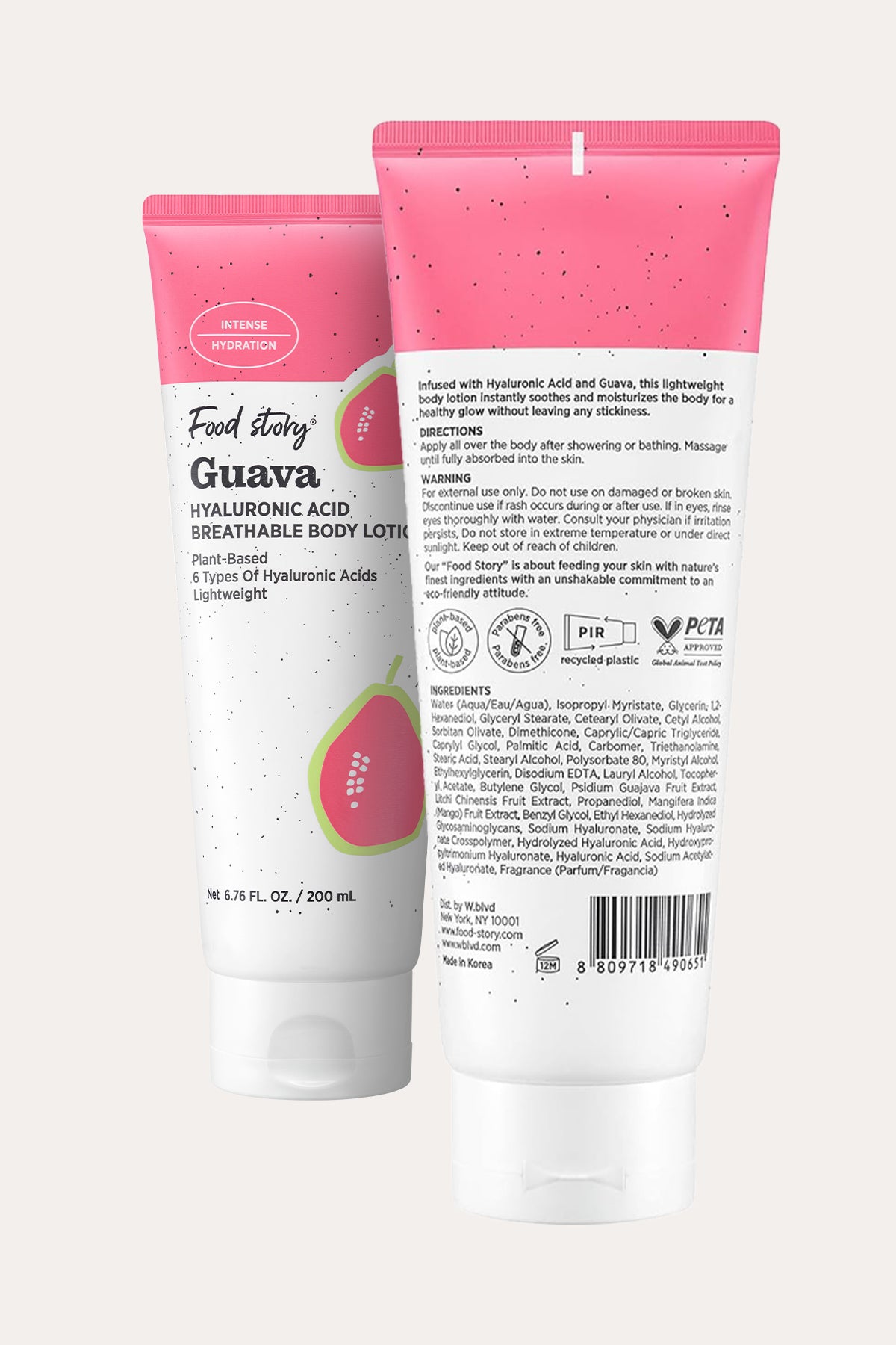 FOOD STORY GUAVA HYALURONIC ACID BREATHABLE BODY LOTION 6.76 FL. OZ. / 200 ml - BSW BEAUTY CANADA