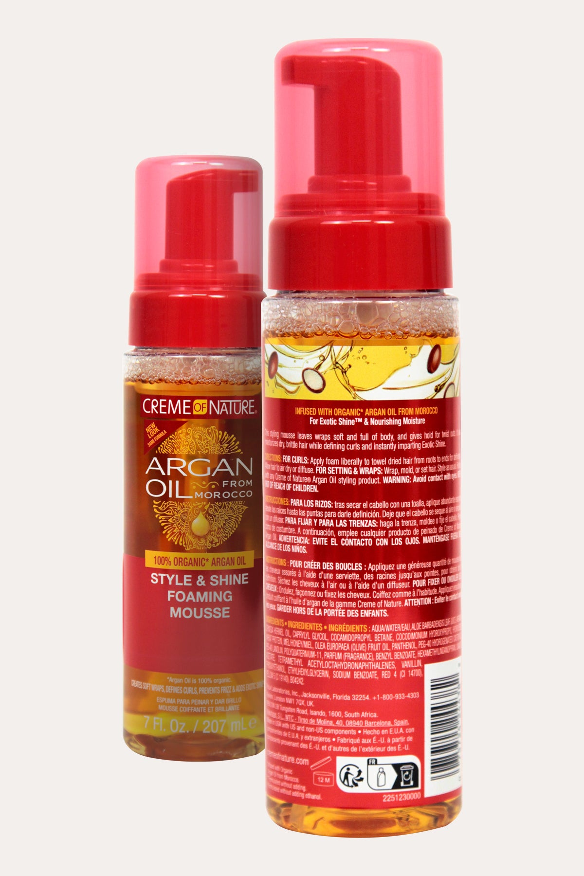 CREME OF NATURE STYLE & SHINE FOAMING MOUSSE 7oz