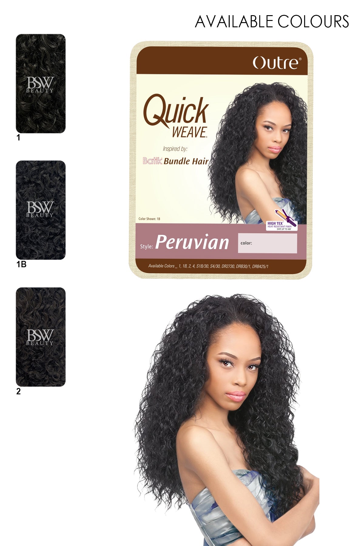 Mezza Parrucca Di Capelli Sintetici Ricci Ricci Domenicani Di Outre Quick Weave - Foto 2