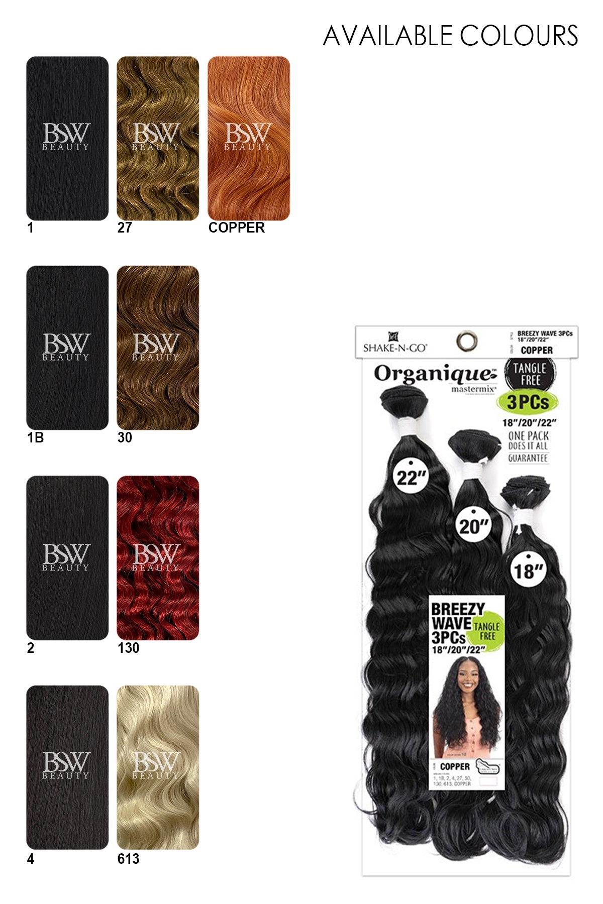 SHAKE N GO ORGANIQUE BREEZY WAVE 3PCS (18