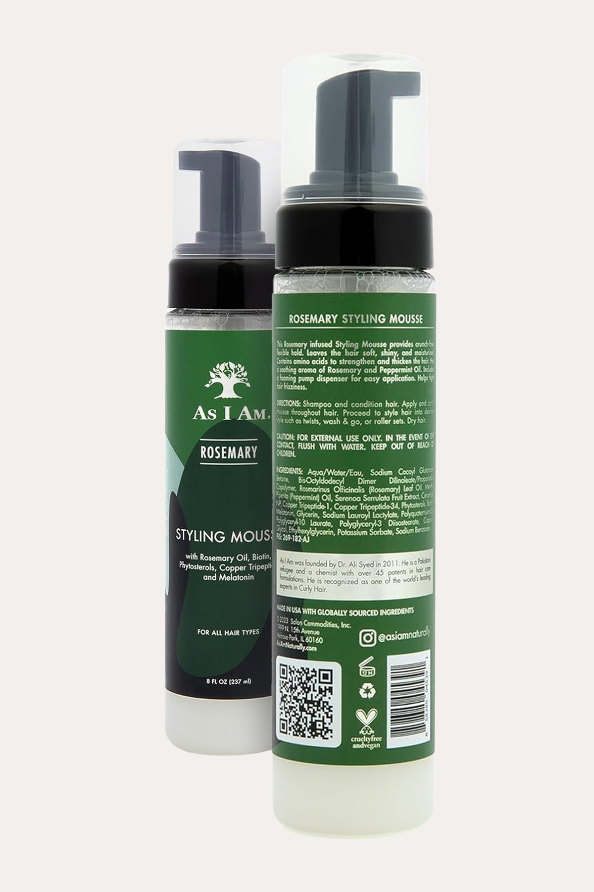 AS I AM ROSEMARY STYLING MOUSSE 8oz - BSW BEAUTY CANADA