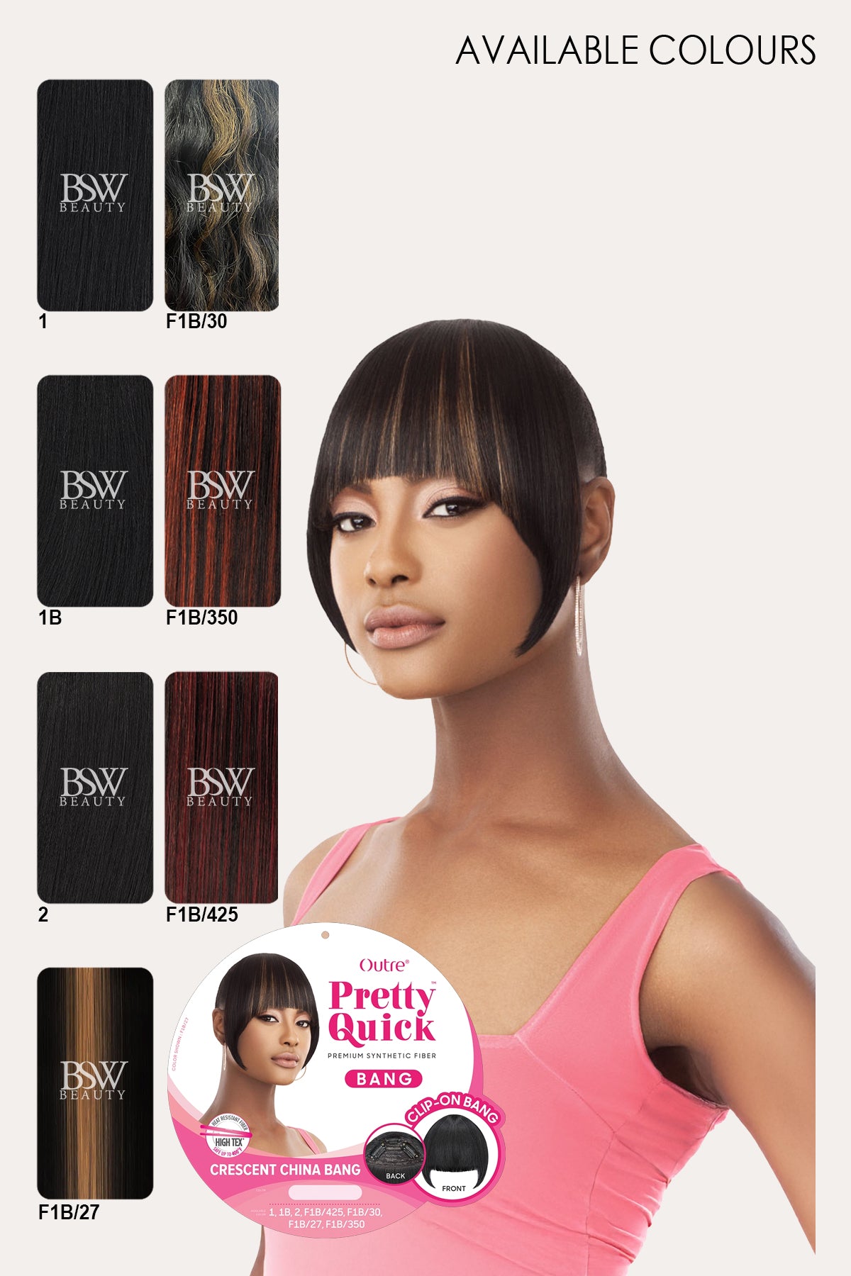 OUTRE PRETTY QUICK BANG - CRESCENT CHINA BANG - BSW BEAUTY CANADA