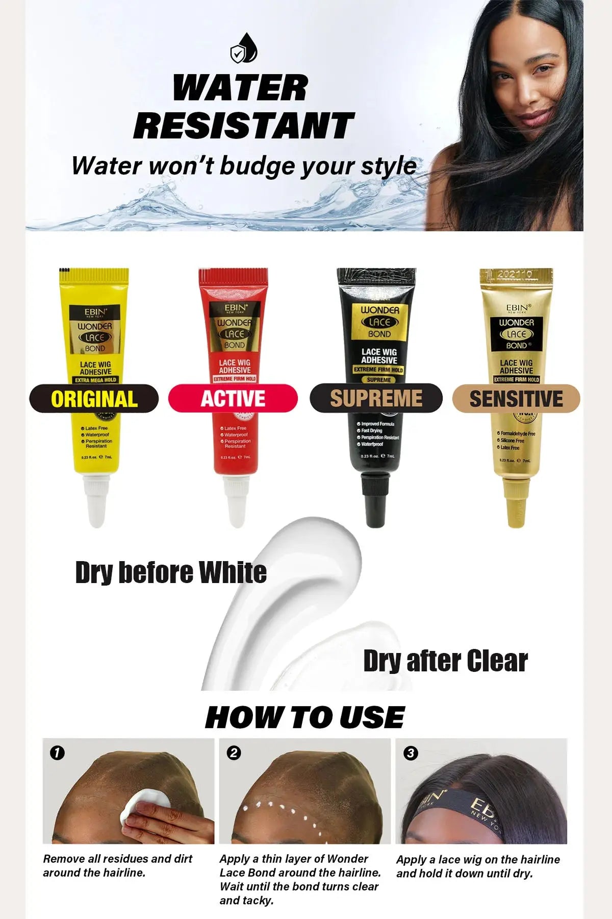 EBIN WONDER LACE BOND TUBE 0.23oz - BSW BEAUTY CANADA