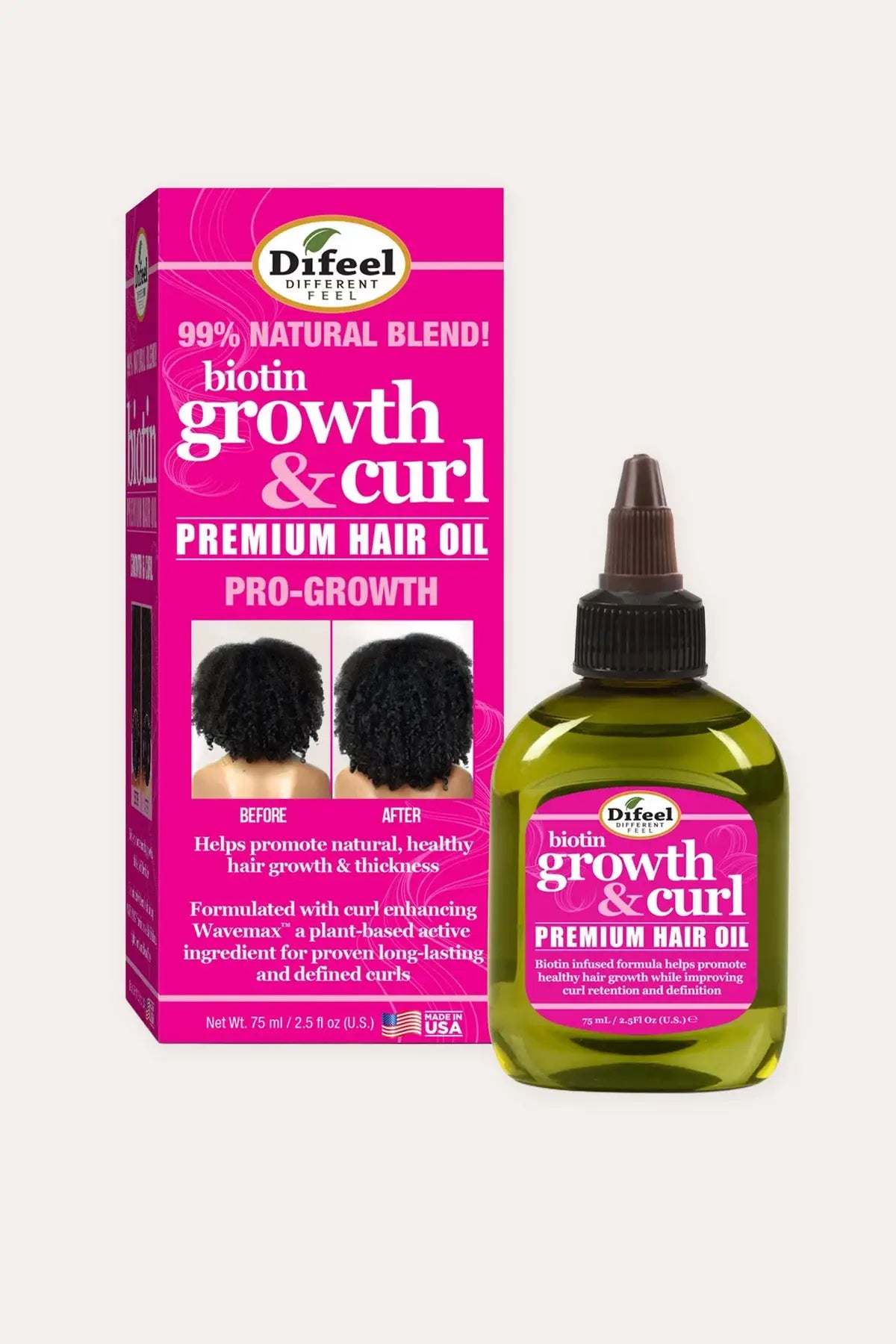 DIFEEL BIOTIN GROWTH & CURL PREMIUM HAIR OIL 7oz