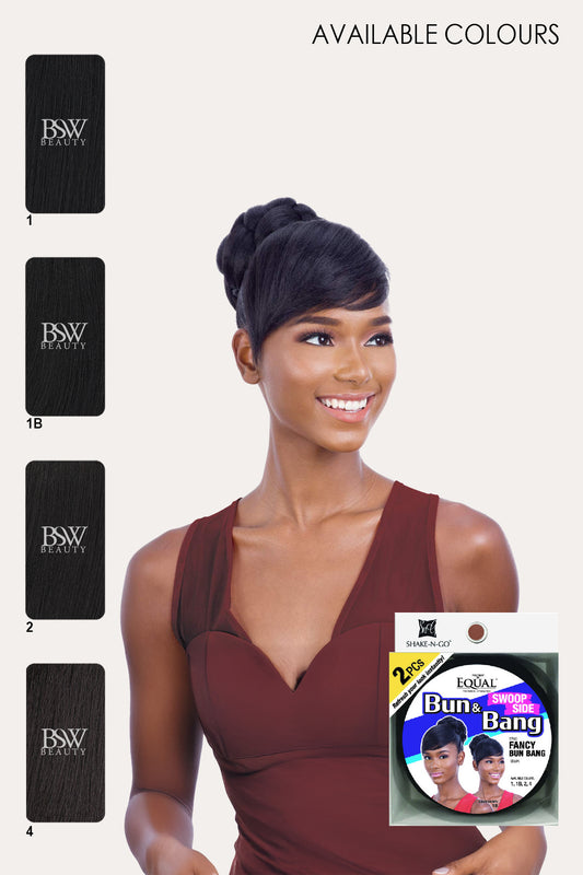 SHAKE N GO EQUAL SWOOP SIDE BUN & BANG 2PCS - FANCY BUN BANG - BSW BEAUTY CANADA