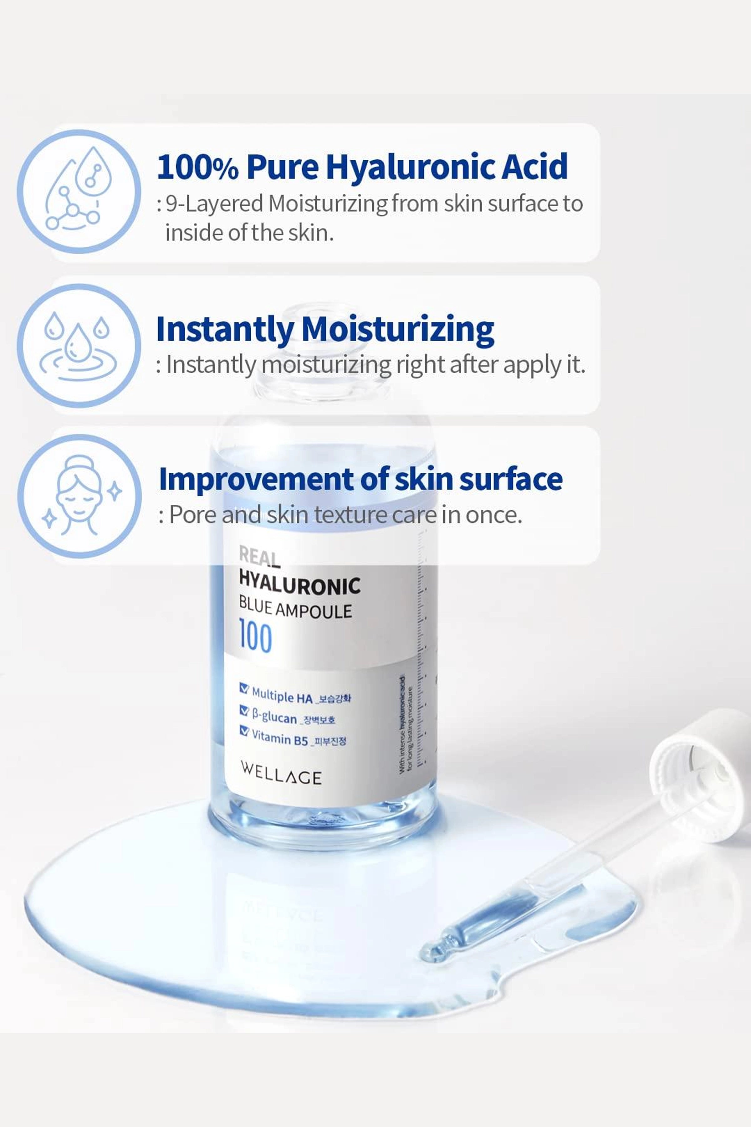 WELLAGE REAL HYALURONIC BLEU 1-- AMPOULE