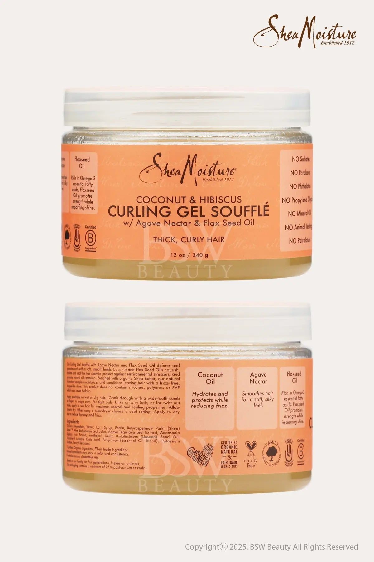 SHEA MOISTURE COCONUT & HIBISCUS CURLING GEL SOUFFLE 12oz - BSW BEAUTY CANADA