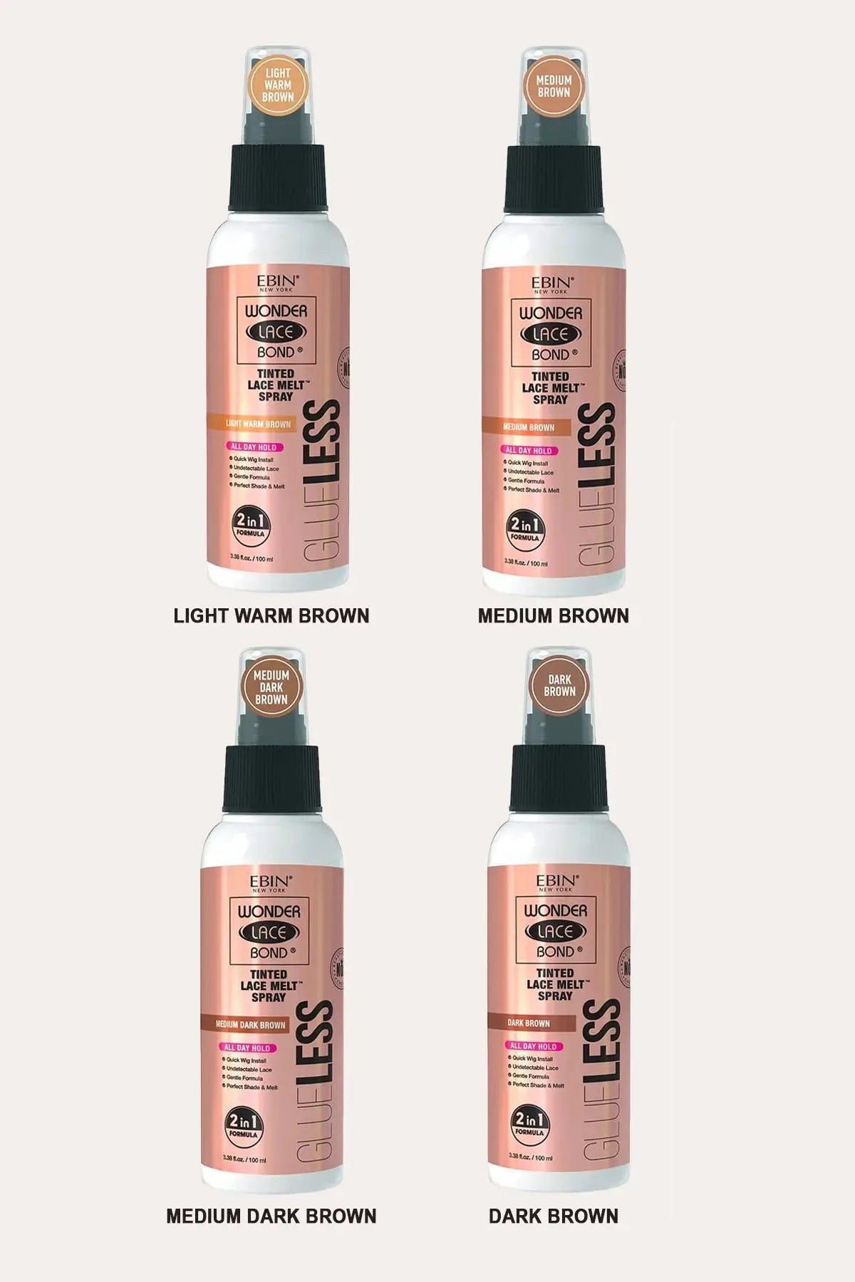 EBIN NEW YORK WONDER LACE BOND GLUELESS TINTED LACE MELT SPRAY EBIN NEW YORK