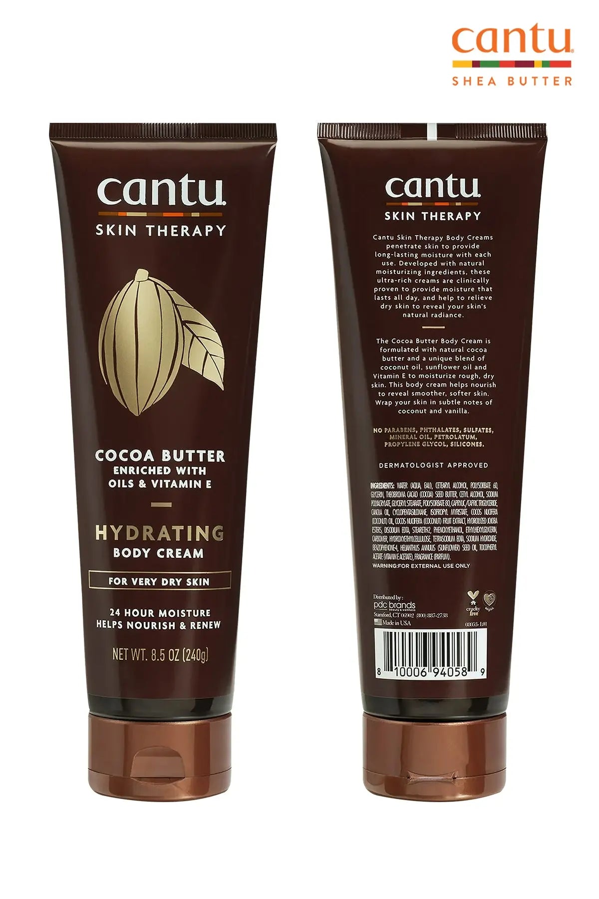 CANTU SKIN THERAPY COCOA BUTTER HYDRATING BODY CREAM 8.5oz - BSW BEAUTY CANADA