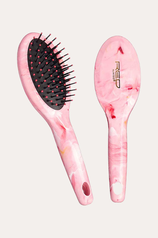 RED BY KISS MARBLOUS MINI ROUND PADDLE BRUSH - BSW BEAUTY CANADA