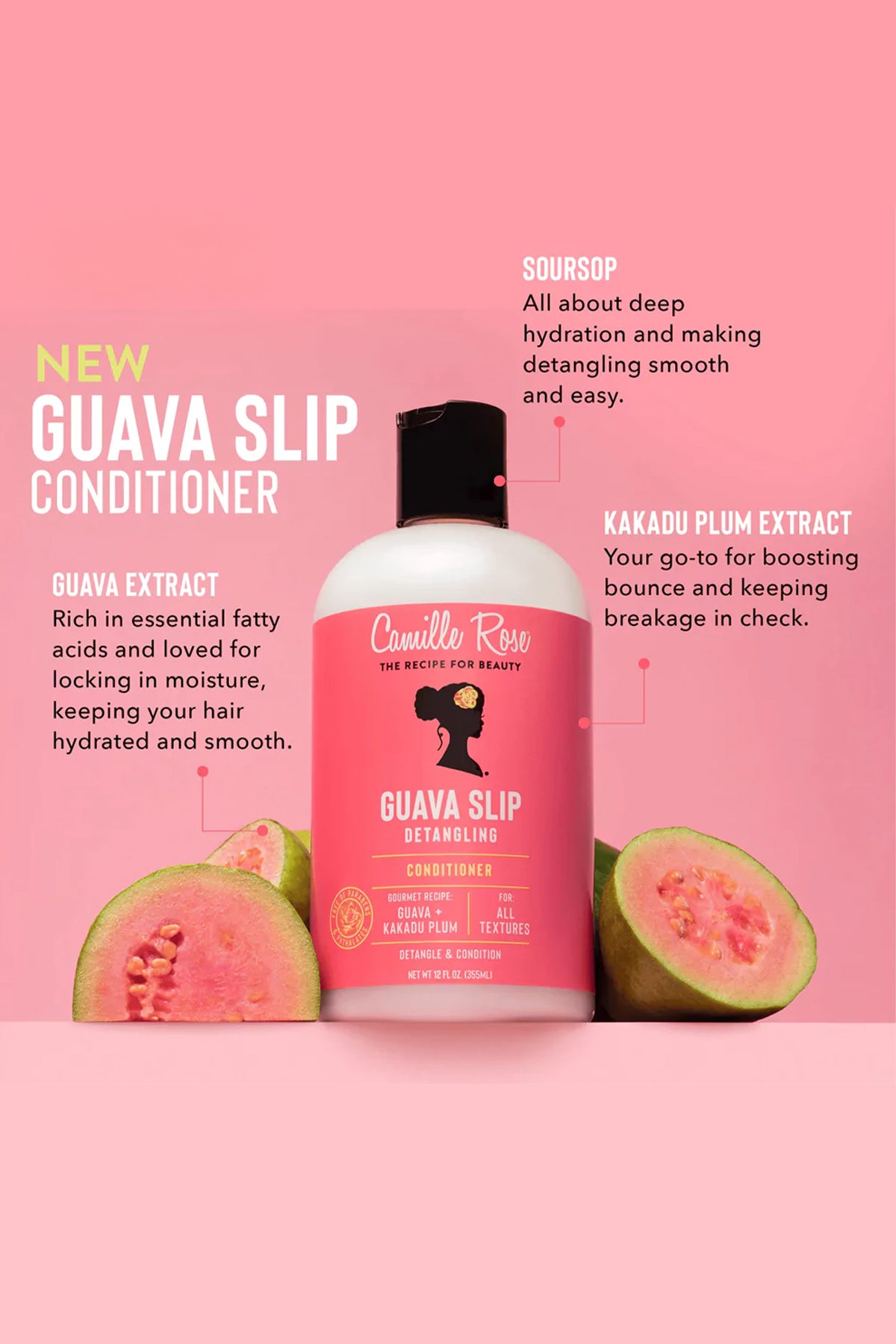 CAMILLE ROSE GUAVA SLIP DETANGLING CONDITIONER - BSW BEAUTY CANADA
