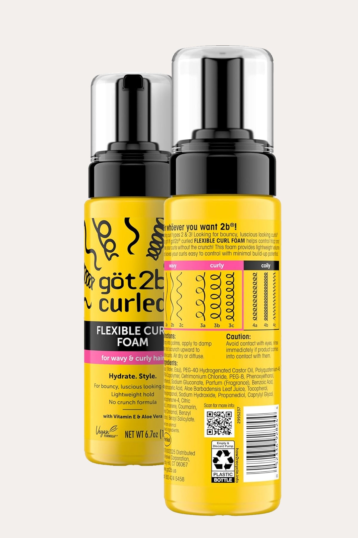 GOT2B CURLED FLEXIBLE CURL FOAM 6.7oz - BSW BEAUTY CANADA