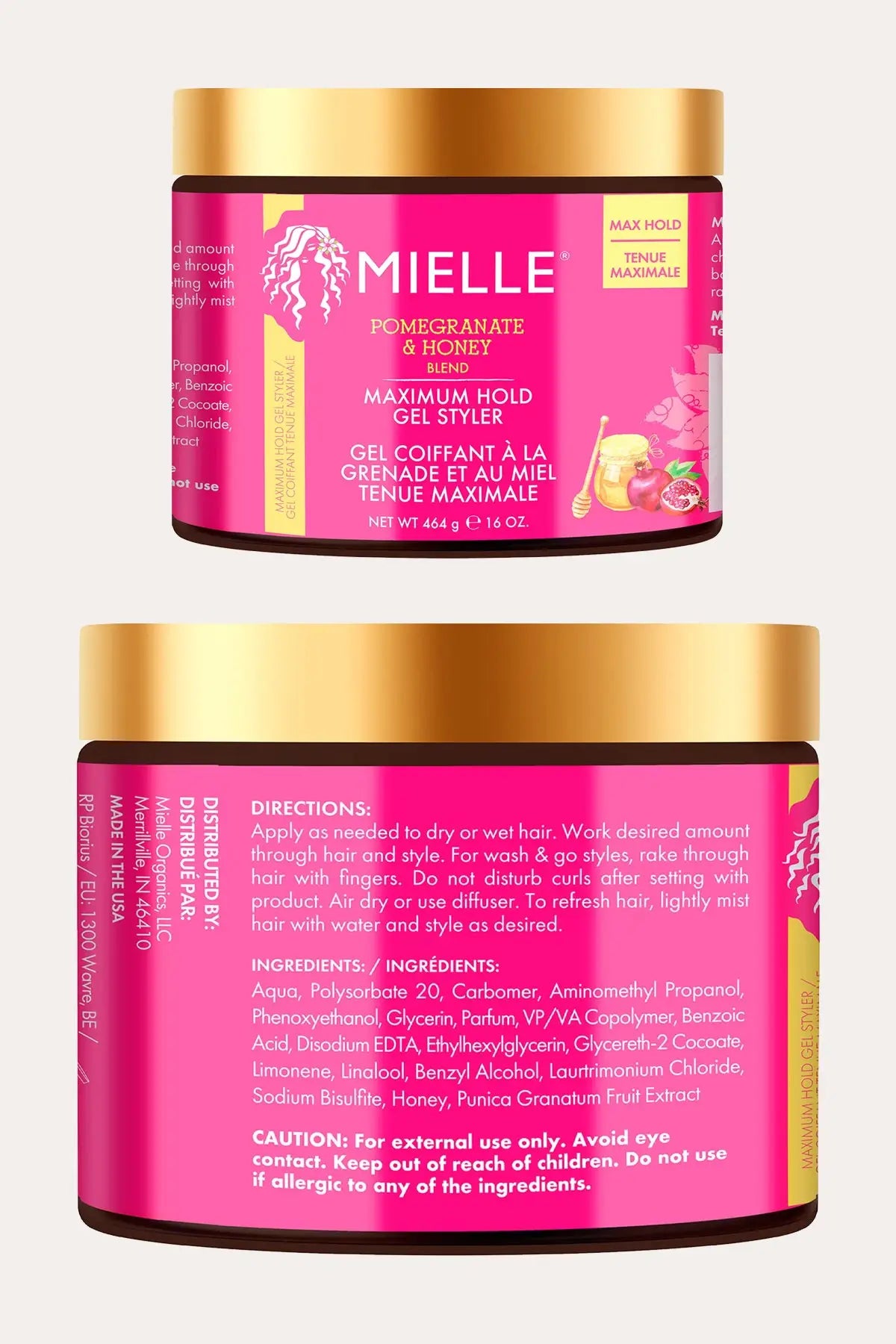 MIELLE POMEGRANATE & HONEY MAXIMUM GEL STYLER 16oz - BSW BEAUTY CANADA