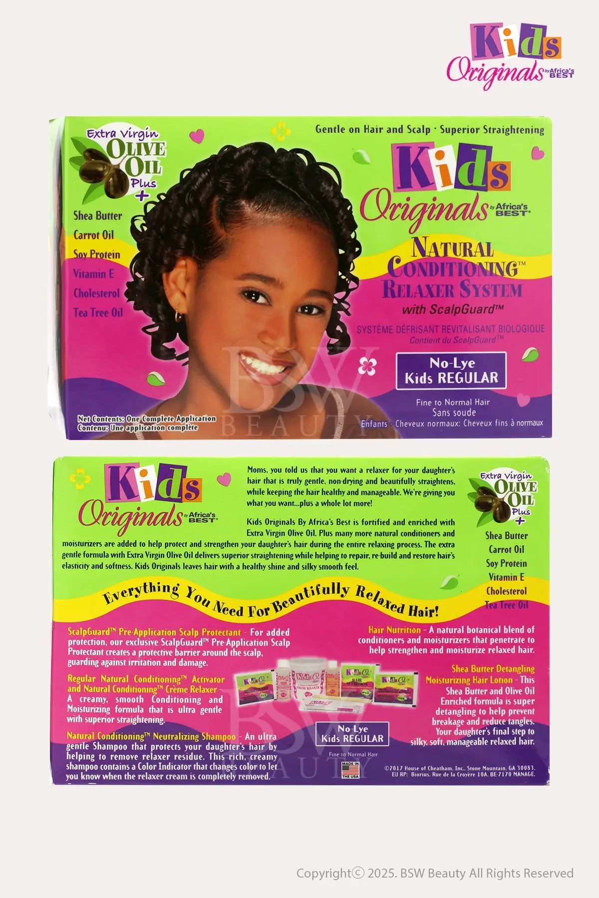AFRICA'S BEST KIDS ORIGINALS NATURAL CONDITIONING RELAXER SYSTEM KIT - NO-LYE KIDS - BSW BEAUTY CANADA