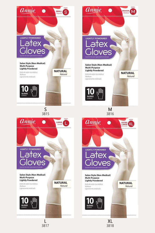 ANNIE LATEX DISPOSABLE GLOVE 10CT - BSW BEAUTY CANADA