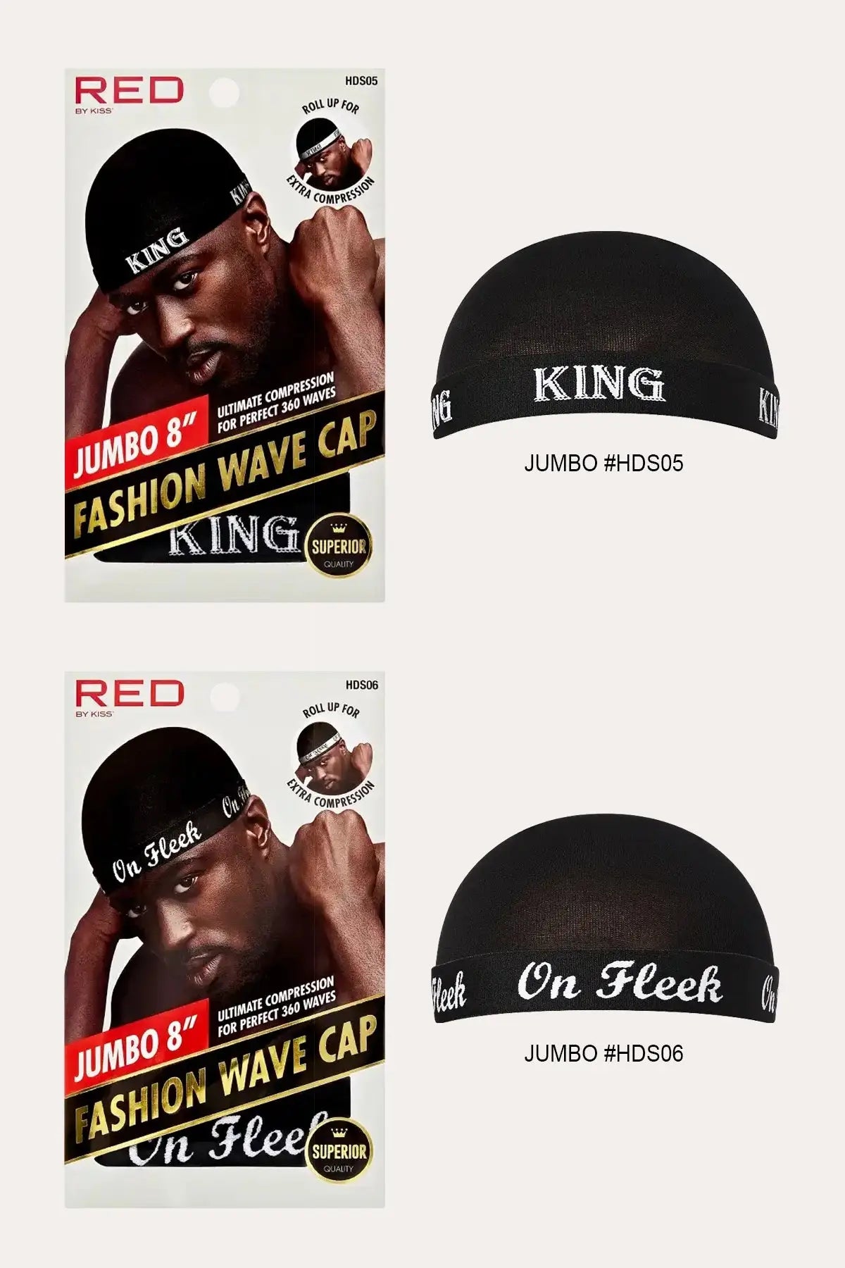 RED BY KISS FASHION WAVE CAP RED BEAUTY