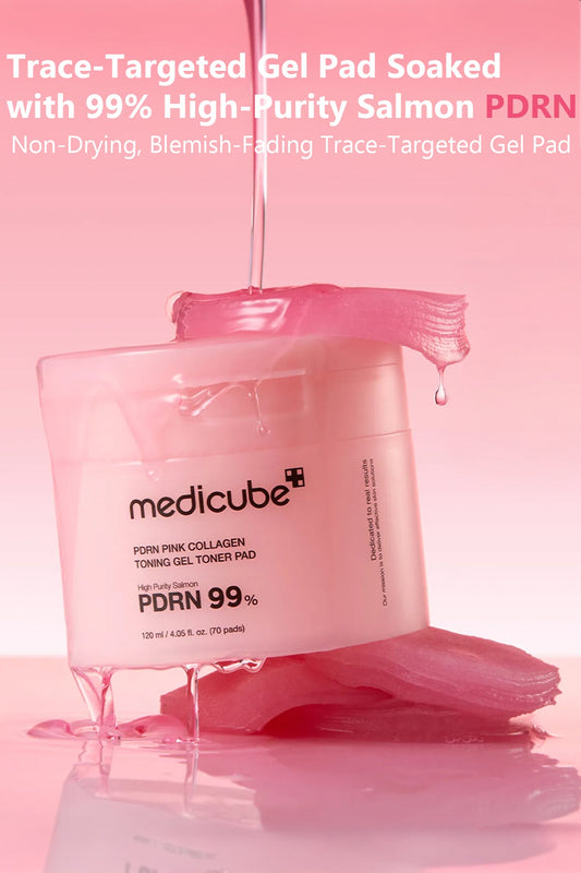 MEDICUBE  PDRN PINK COLLAGEN TONING GEL TONER PAD 70PCS MEDICUBE