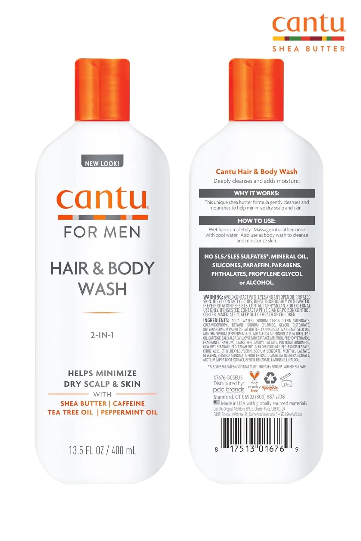 CANTU FOR MEN 2-IN-1 HAIR BODY WASH 13.5oz - BSW BEAUTY CANADA