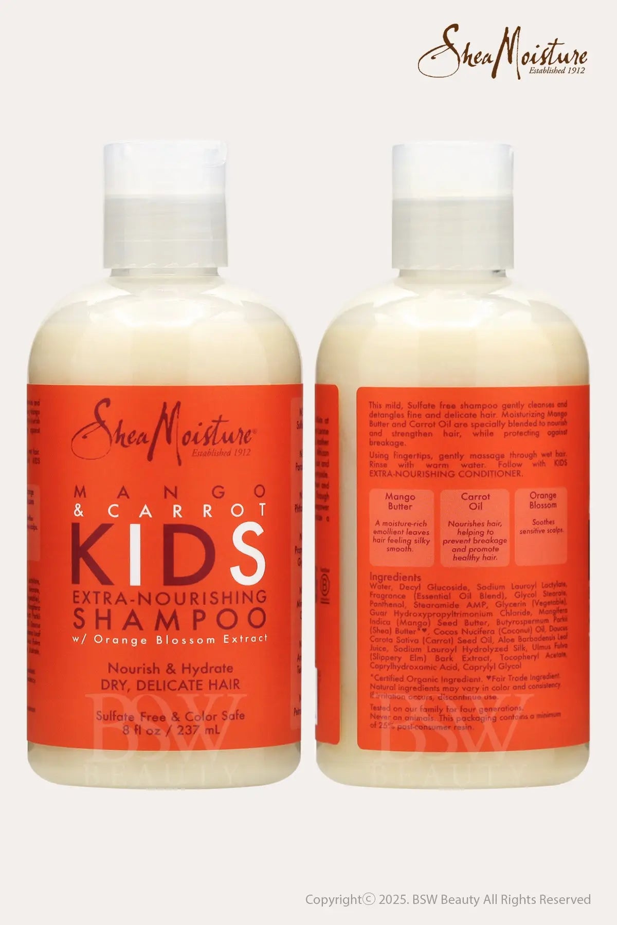 SHEA MOISTURE MANGO & CARROT KIDS EXTRA-NOURISHING SHAMPOO 8oz - BSW BEAUTY CANADA