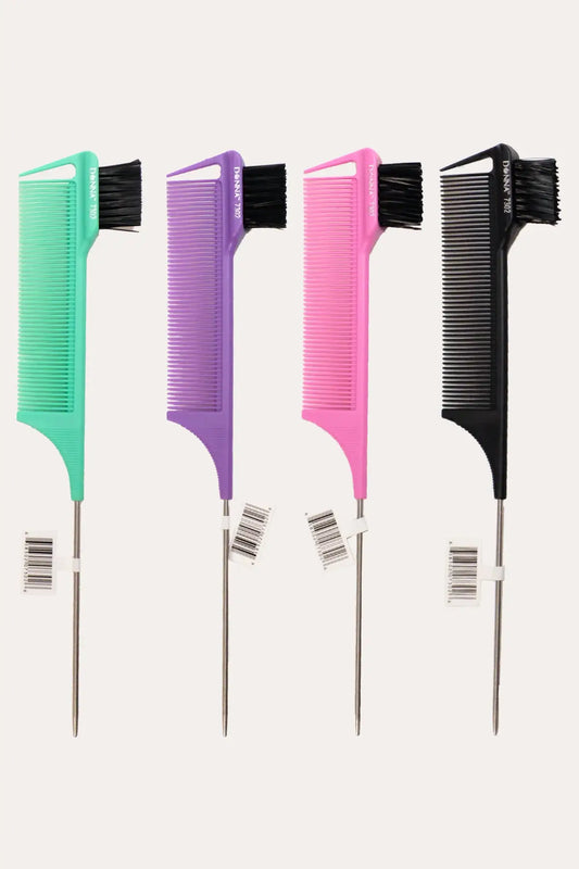 DONNA 3-IN-1 CARBON EDGE BRUSH & PARTING PIN TAIL COMB [G3 04 401] DONNA