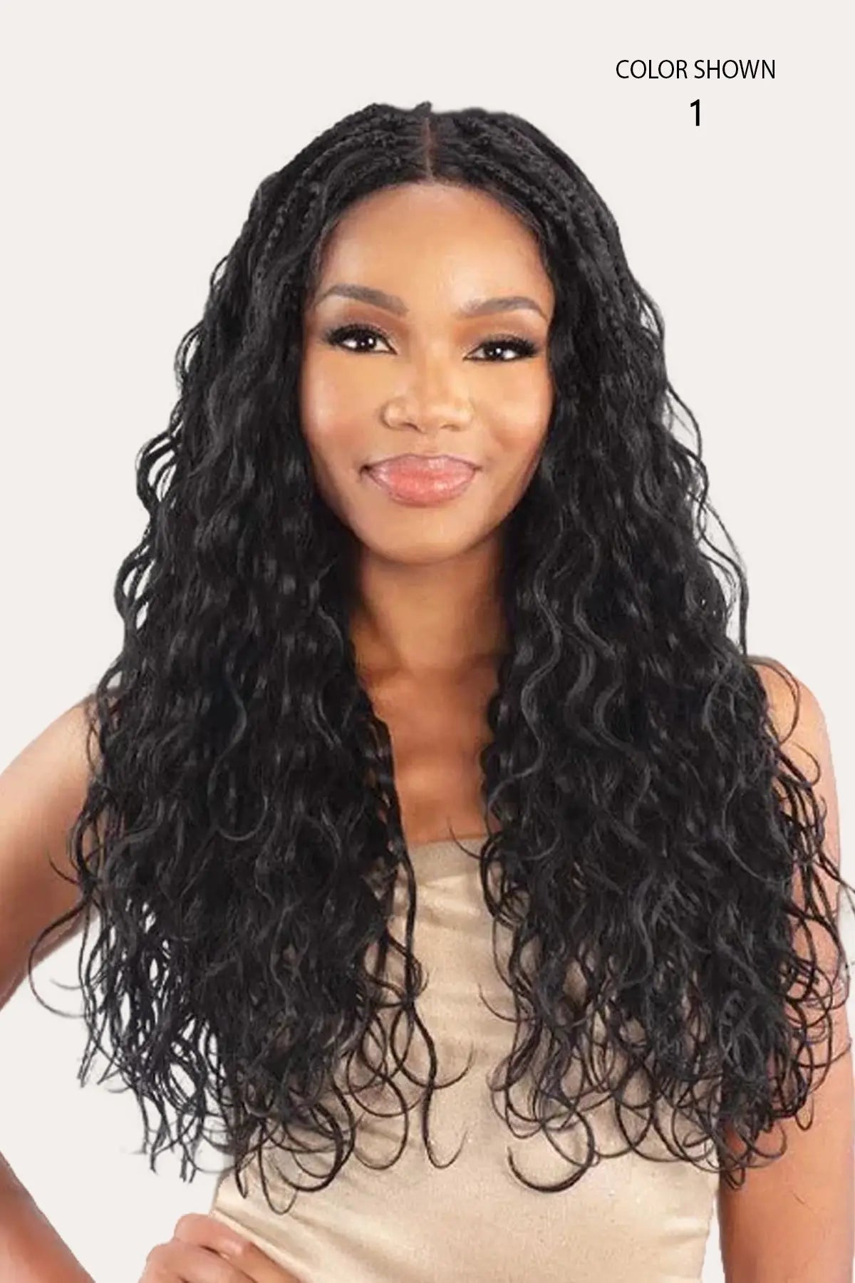 SHAKE N GO BRAIDED WHOLE HD LACE WIG - WATERFALL BOHO BOX 24" SHAKE N GO
