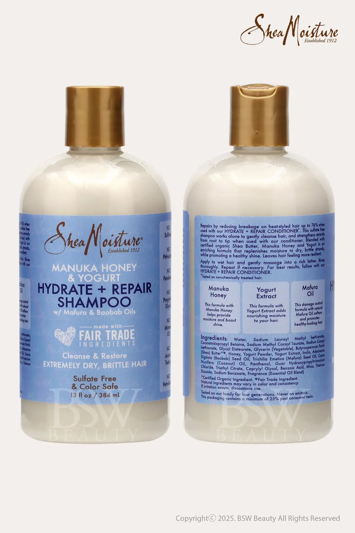 SHEA MOISTURE MANUKA HONEY&YOGURT HYDRATE REPAIR SHAMPOO 13oz - BSW BEAUTY CANADA